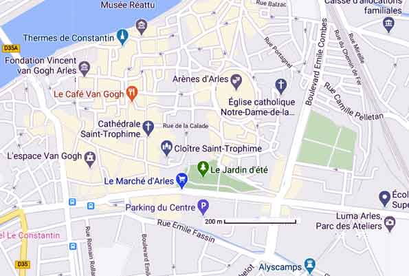 Plan Arles points Interet